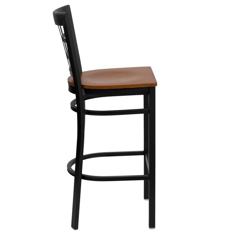 2 Pack Window Back Metal Restaurant Barstool