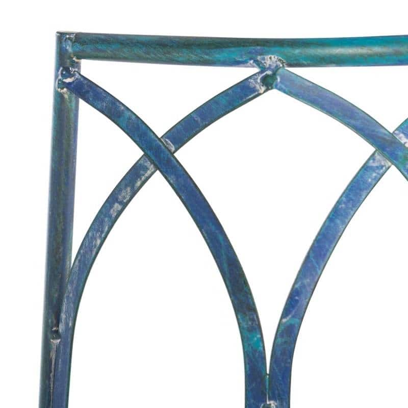 Iron Outdoor Half-Circle Patio Garden Tree Bench - 23.5'' D x 50” W x 30.75” H