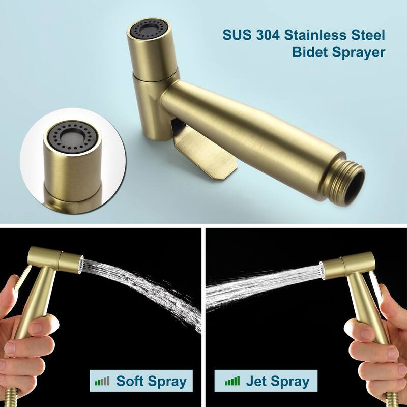Handheld Bidet Sprayer Stainless Steel Bidet Hand Held Sprayer for Toilet Shattaf Toilet Attachment