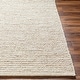 preview thumbnail 6 of 20, Dawley Handmade Solid Neutral Wool Area Rug