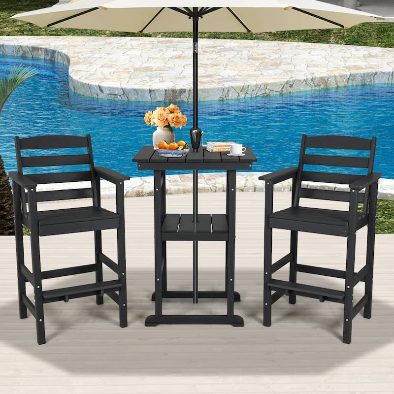 Vrakae 3-Piece Outdoor Height Bar Bistro Set