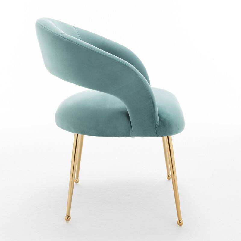 SEYNAR Mid Century Modern Velvet Upolstered Open-Back Dining Chair Set of 4