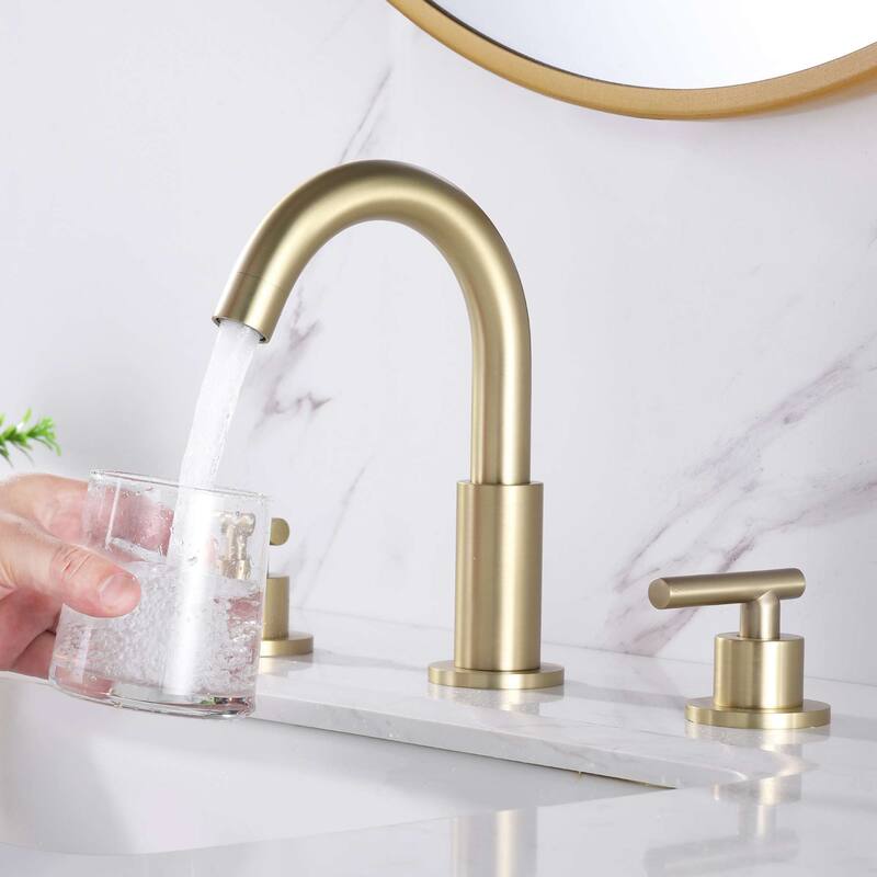 8 Inch Widespread Bathroom Sink Faucet 3 Holes Bathroom Faucet Double Handle Modern Basin Vanity Faucets Deck Mounted