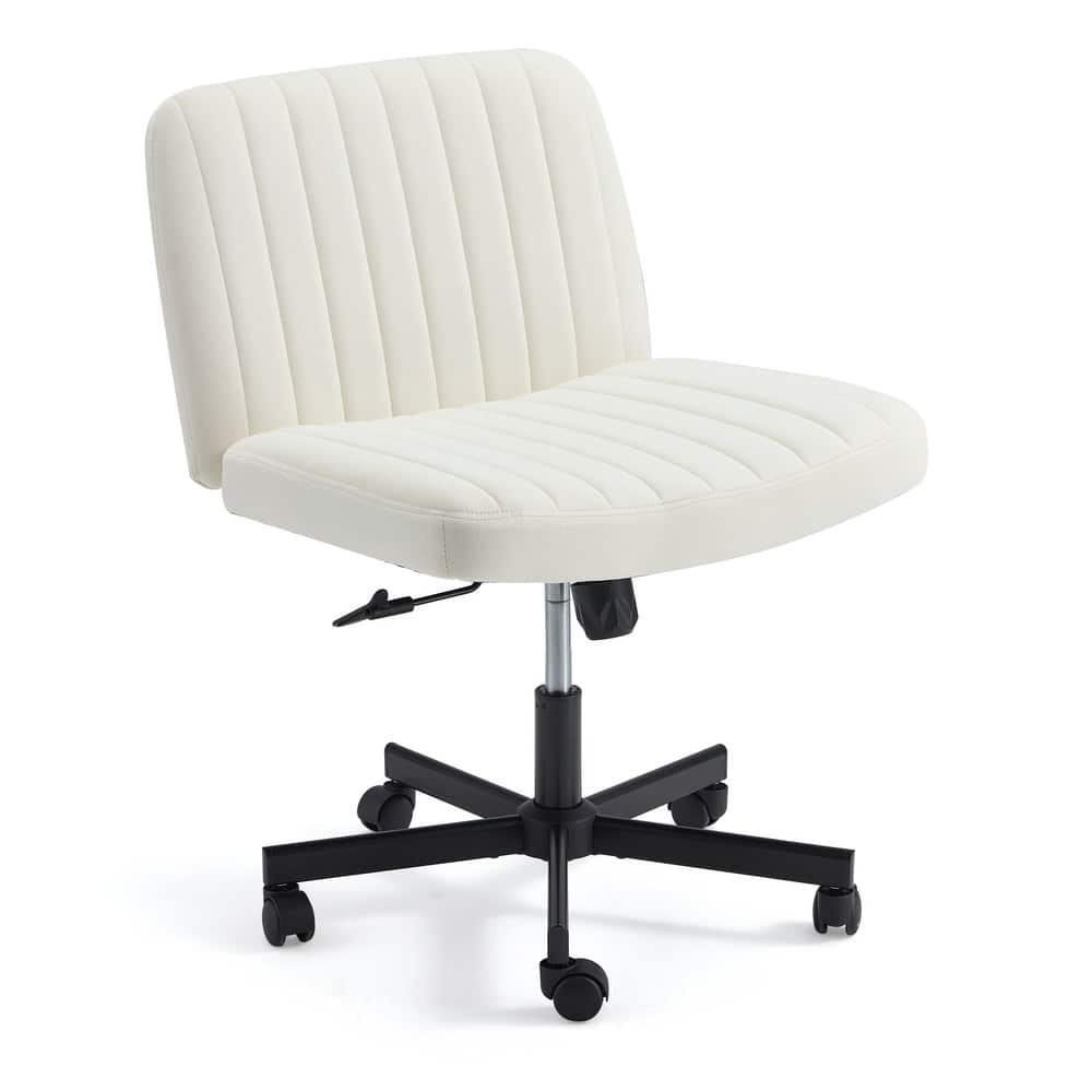 EROMMY Cross Legged Office Chair，Armless Criss Cross Chair with Wheels，Height Adjustable for Office, Bedroom, Living Room - N/A
