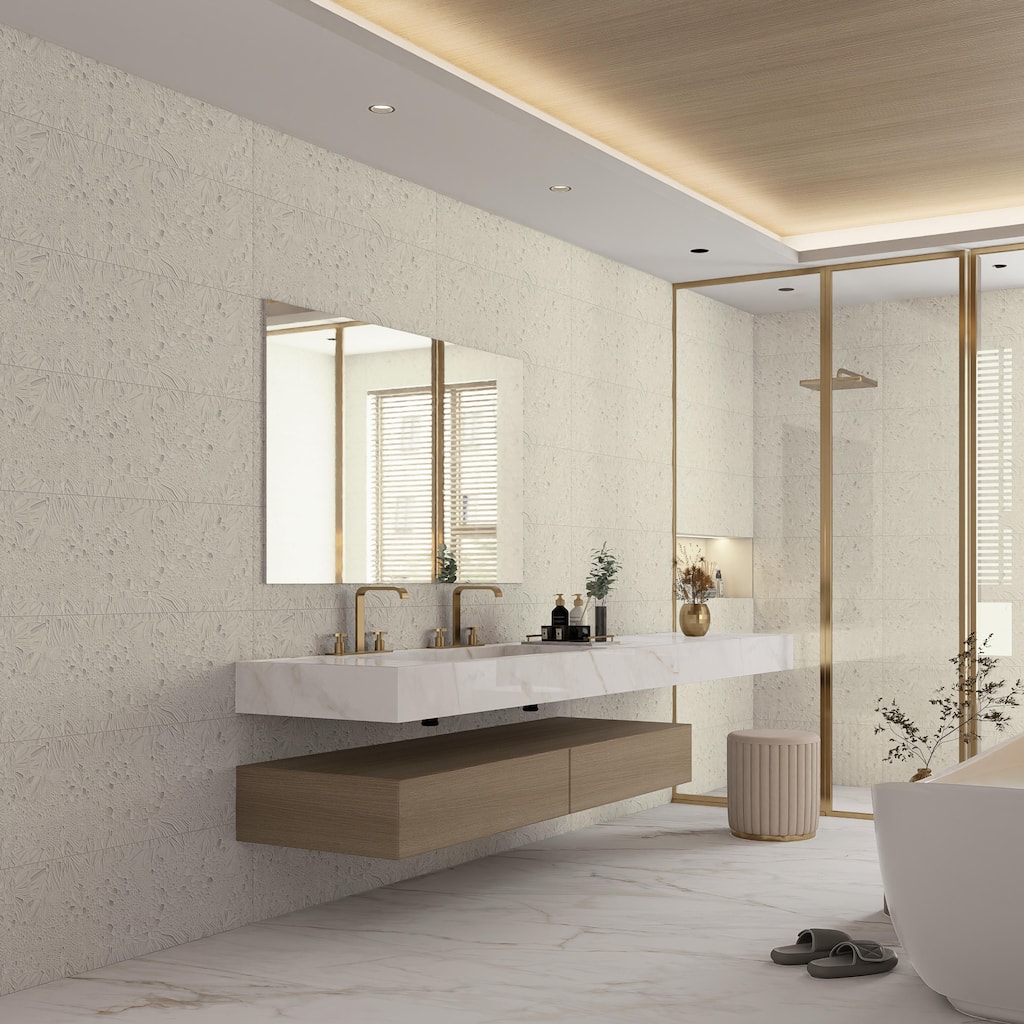 Merola Tile Biomim Art Sand 11-3/4" x 35-3/8" Ceramic Wall Tile