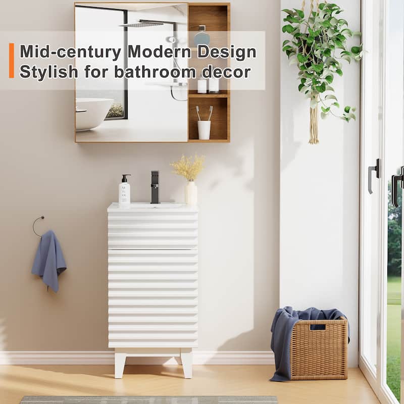 Bathroom Vanity Set W/Drop in Sink Faucet Cabinet Combo