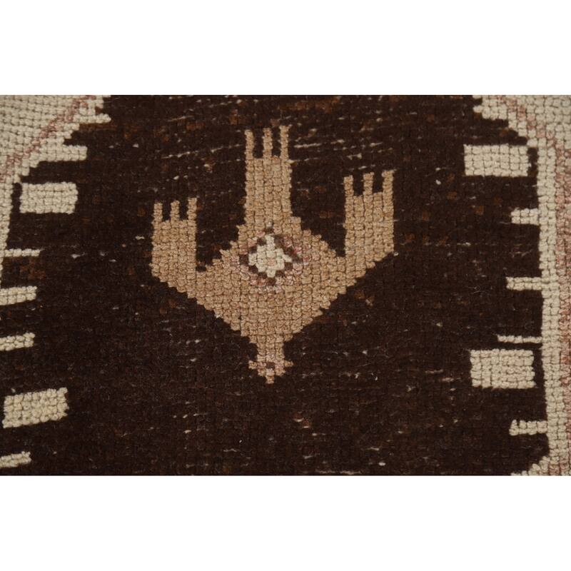 Anatolian Oriental Runner Rug Natural Dye Handmade Wool Carpet - 3'5"x 10'9"