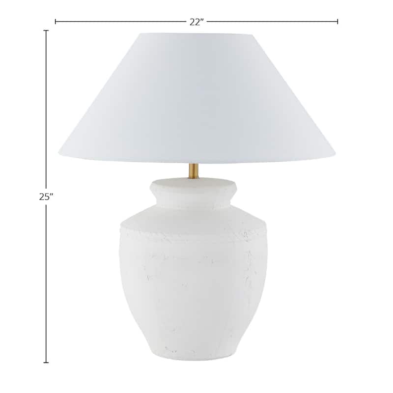 Pasadena 25" Table Lamp with Linen Shade, White