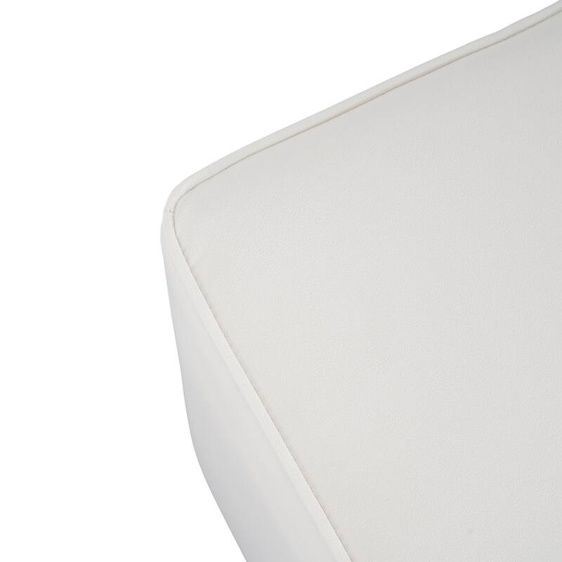 Upholstered Square Ottoman - Cream Soft Neutral Home Decor