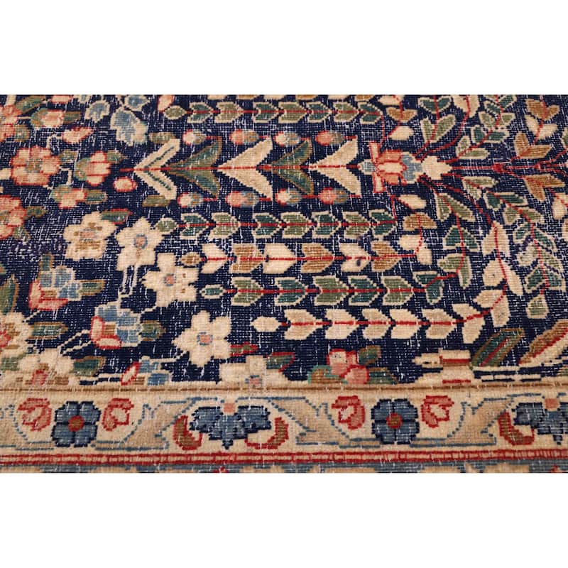 ECARPETGALLERY Hand-knotted Antalya Vintage Dark Navy Wool Rug - 10'1 x 13'0