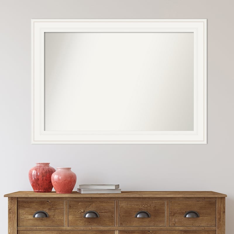 Non-Beveled Wall Mirror - Ridge Black Frame