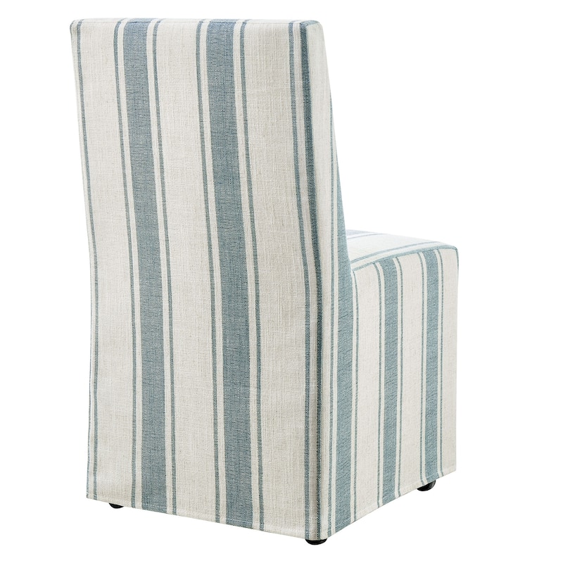 Tessera Striped Slipcovered Dining Side Chair