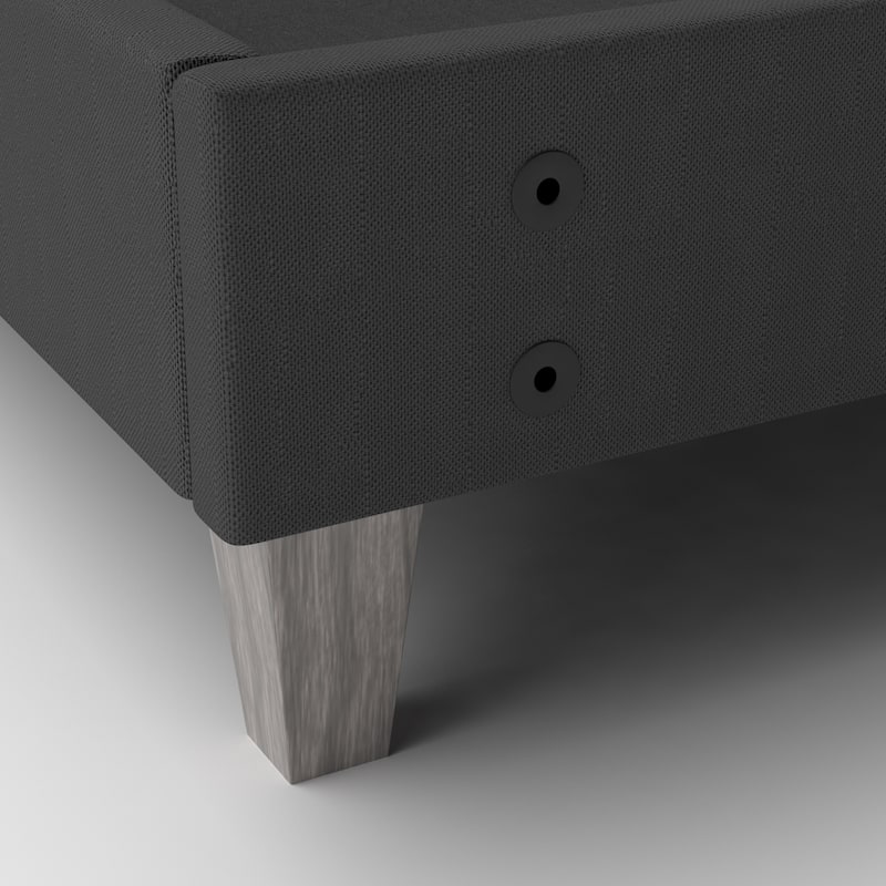 Quick Setup Full Bed Frame with Modern Faux Wood Legs