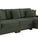 preview thumbnail 77 of 132, 118" W Corduroy L-shape Modular Sectional Sofa with Pillows