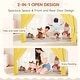 preview thumbnail 17 of 28, EROMMY Kids Tent Playhouse with LED Star Lights and Padded Mat, Large Indoor Toddler Tent for Boys and Girls.