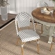 preview thumbnail 11 of 95, Furniture of America Irene French Chevron Wicker Patio Dining Chairs Grey-Single