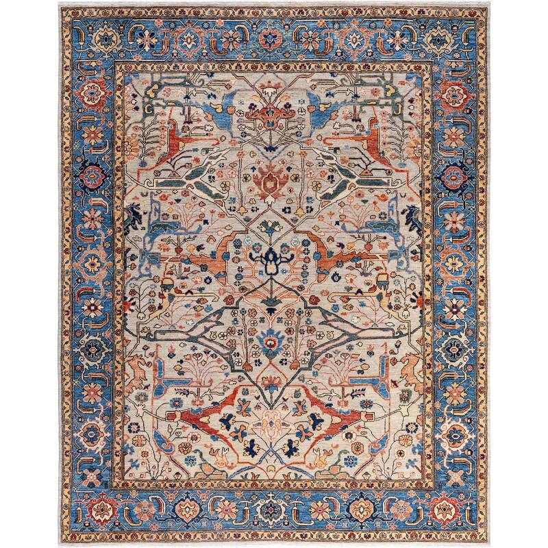 Serapi One-of-a-Kind Hand-Knotted Area Rug - Gray - 7' 10" x 9' 9"