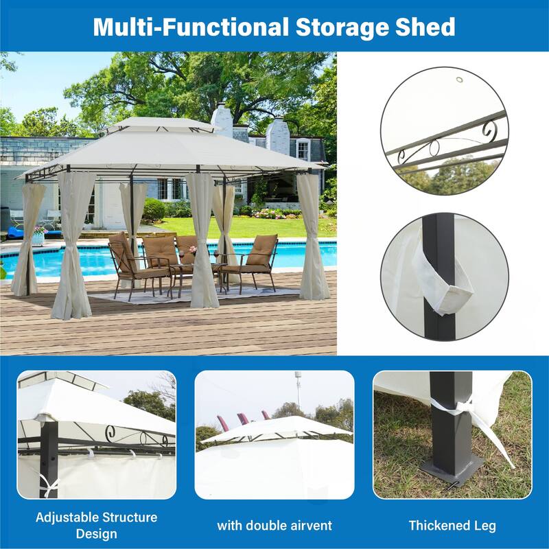 13x10 Outdoor Patio Gazebo Canopy Tent