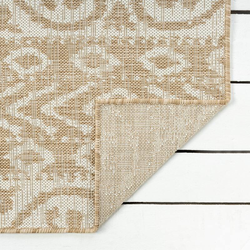 Sevita Sadie Ikat Striped Durable Performance Indoor/Outdoor Area Rug