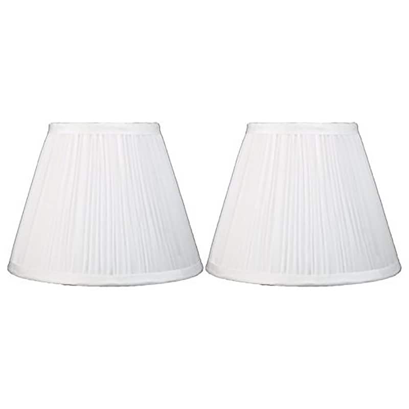 Softback Mushroom Pleated Lamp Shade, 5 inch Top, 9 inch Bottom, 7 inch Slant - Set of 2 - Off White