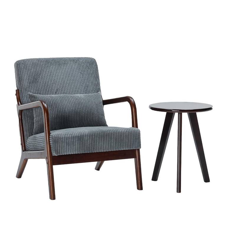 Mid-Century Modern Accent Chair&Coffee Table Set, Suitable for Living Rooms and Bedroom Relaxation Areas