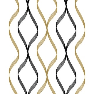 NextWall Ogee Ribbon Peel and Stick Wallpaper