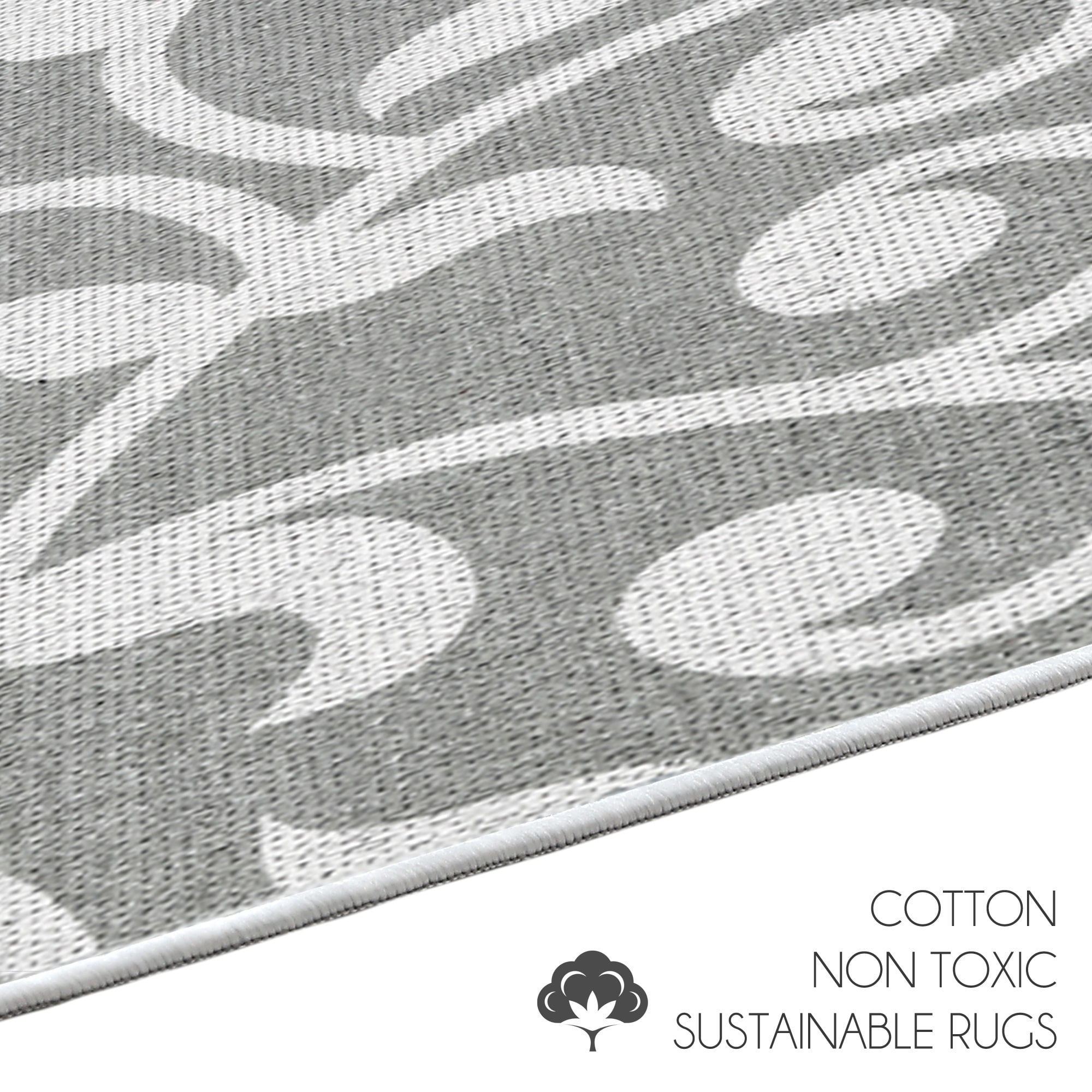 Kitchen Rugs and Mats Non Skid Washable Kitchen 20x30inch+20x48inch Light  Grey
