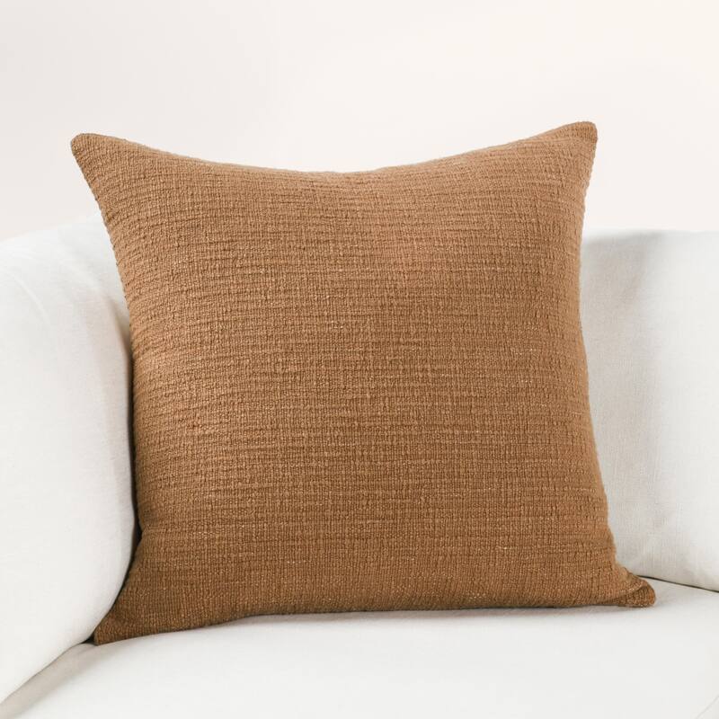 Villa by Classic Home Fable Linen Blend Throw Pillow - 22x22 - Brown