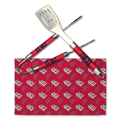 MLB St. Louis Cardinals 3-Piece BBQ Utensil Set 17.25 6 11 x 18 Inches