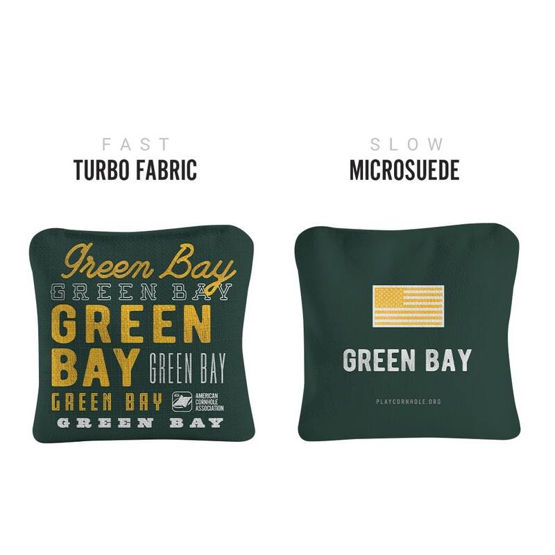 Green Bay Football Green Dual Sided Cornhole Bags