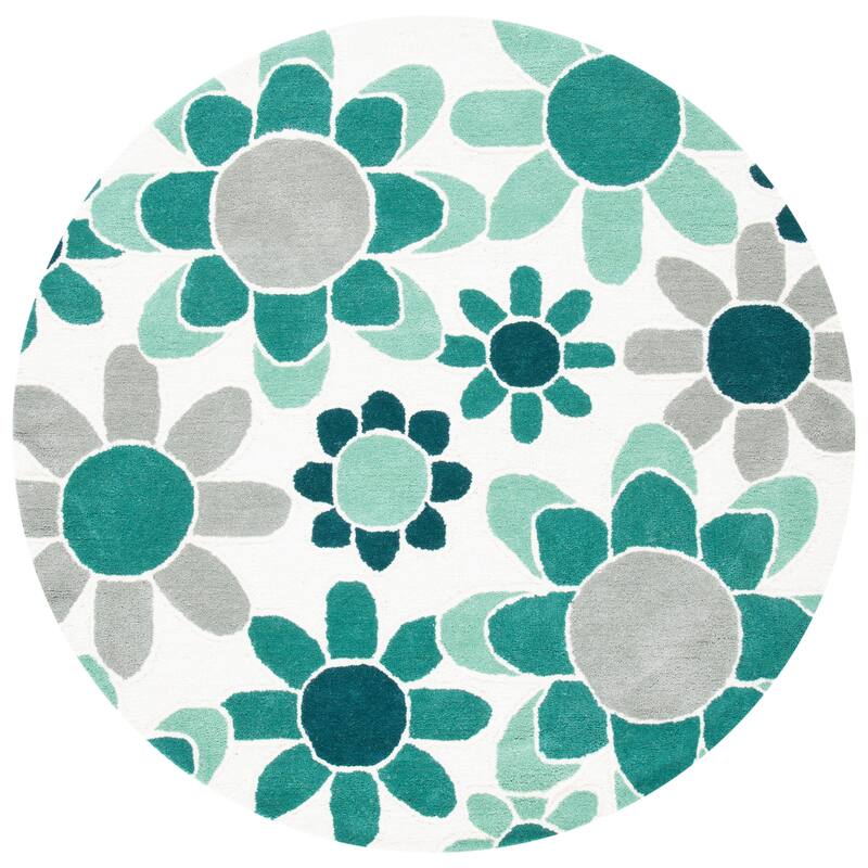 SAFAVIEH Handmade Kids Khadijah Floral Wool Rug