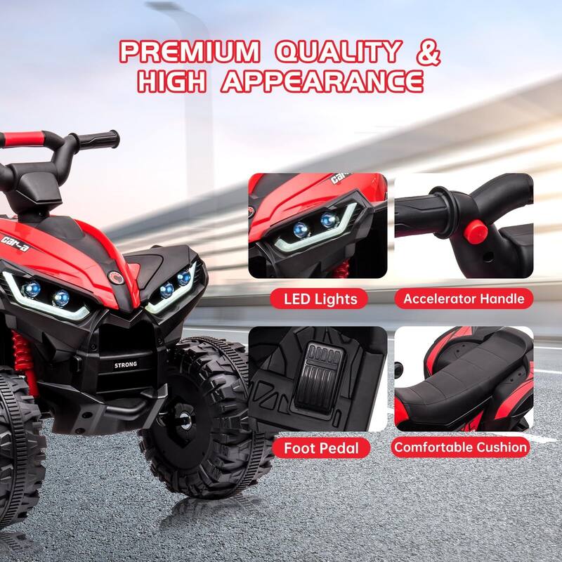 12V Ride on 4-Wheeler ATV Quad Vehicle with Remote Control