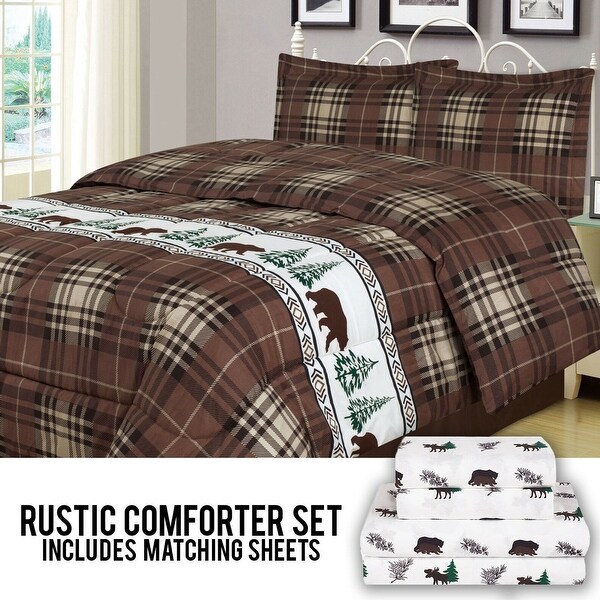 Rustic Bear King Comforter Bedding and 