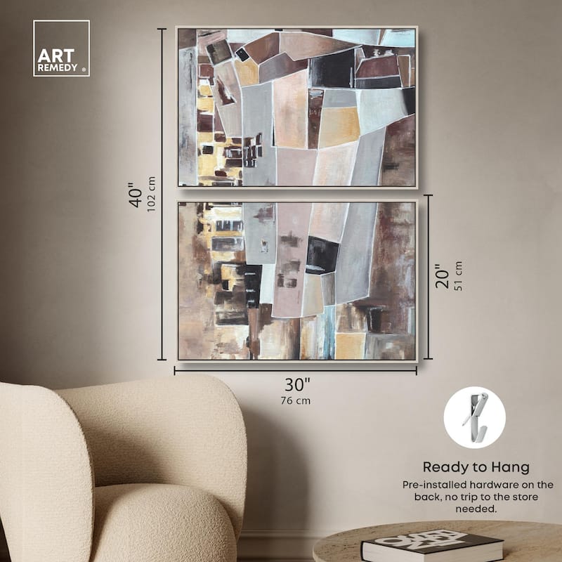 Wall Fragments Canvas Set of 2 by Art Remedy