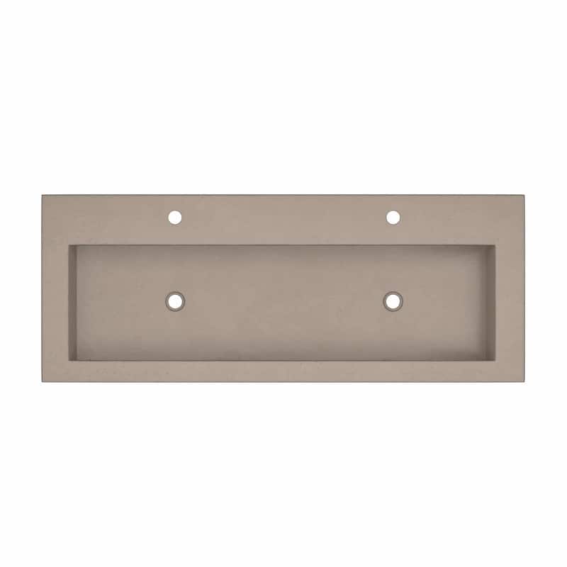 Trough 48-inch NativeStone Drop-in Double Bathroom Sink - 48" x 19" x 5"
