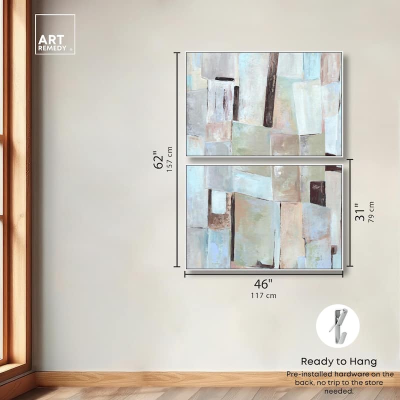 Crossed Lines Canvas Set of 2 by Art Remedy