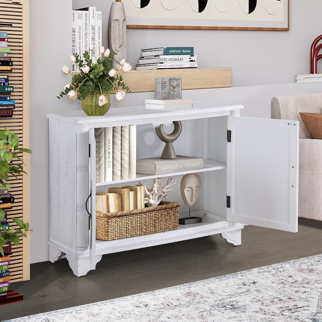 Console Table with Storage Shelf