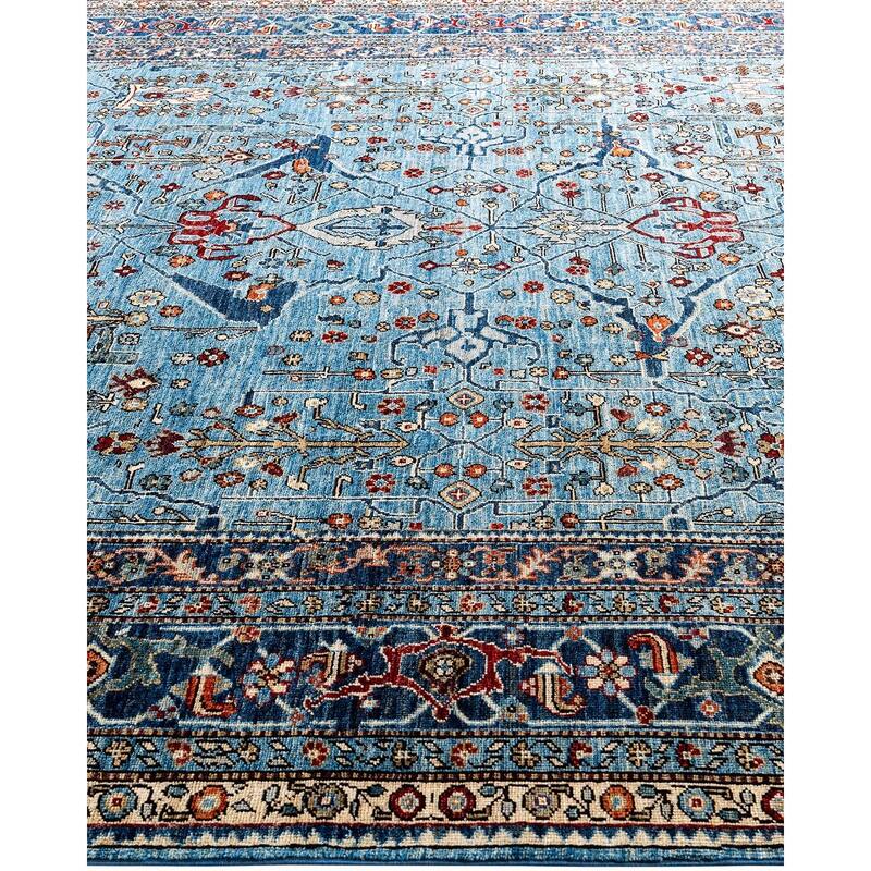 Serapi One-of-a-Kind Hand-Knotted Area Rug - Light Blue, 7' 10" x 10' 0" - 7' 10" x 10' 0"