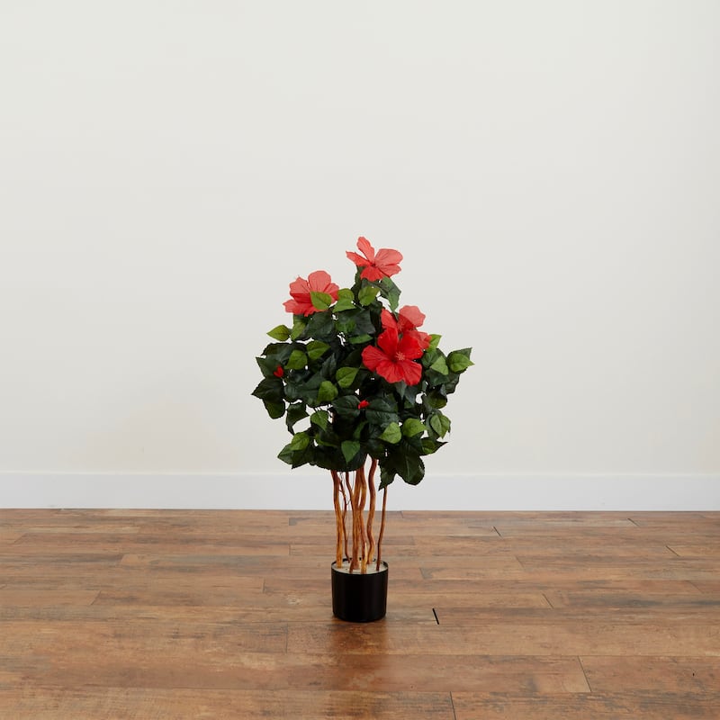 3' Artificial Hibiscus Tree - 3' - Green
