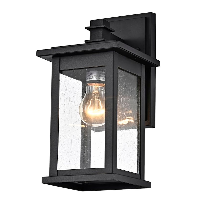 1 Light Transitional Square 12 Inch Outdoor Wall Lantern