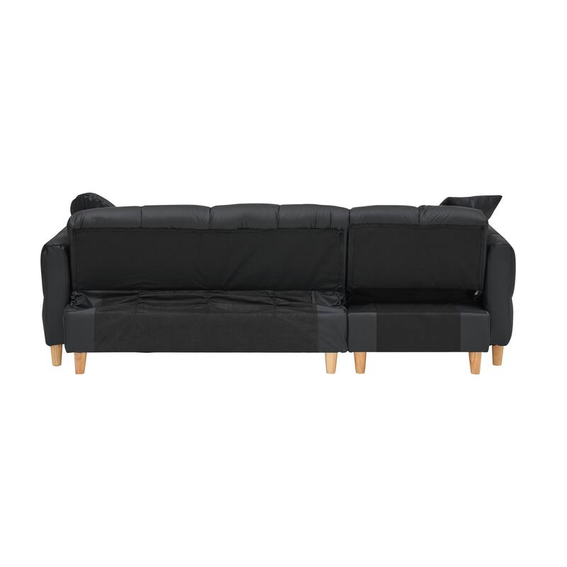 3-Seater Teddy Fabric Sleeper Sofa with Pull-Out Bed, Beige Couch with Storage and Gold Legs