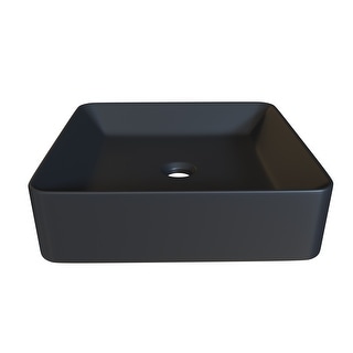 Alula Bench Mount Ceramic Square Vessel Bathroom Sink
