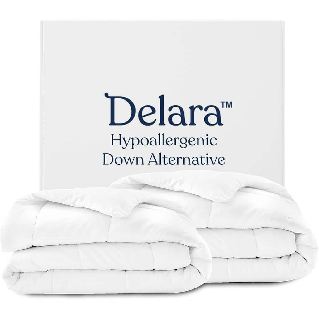 Delara 3in1 Down Alternative Duvet Inserts - 150 + 350 GSM Snap Together for 500 GSM, GOTS Certified Organic Cotton Shell 300TC
