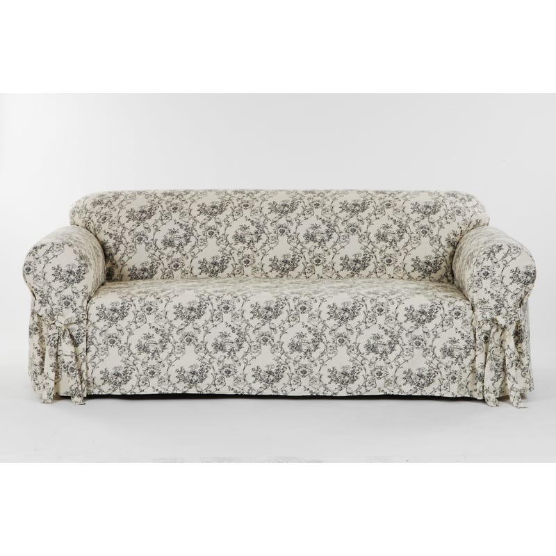 Classic Slipcovers Toile Print Sofa Slipcover - N/A - Black/White