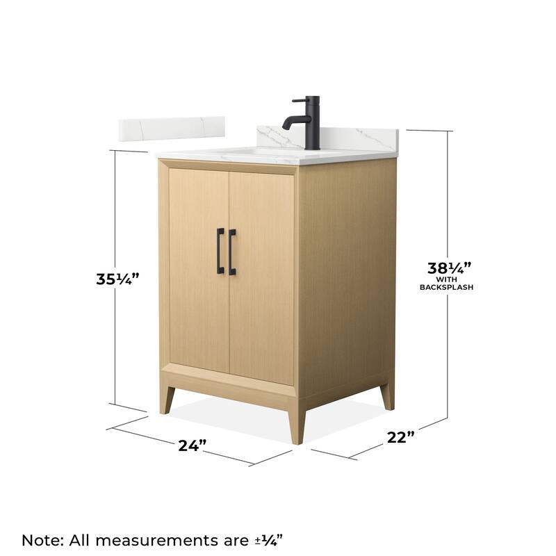 Wyndham Collection WCH7575-24S-QTZ-UNSMXX Janna 24" Free Standing