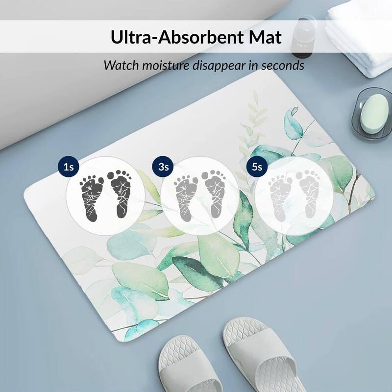 Decorative Bath Mat 24x18 Ultra Absorbent Quick Dry Rug