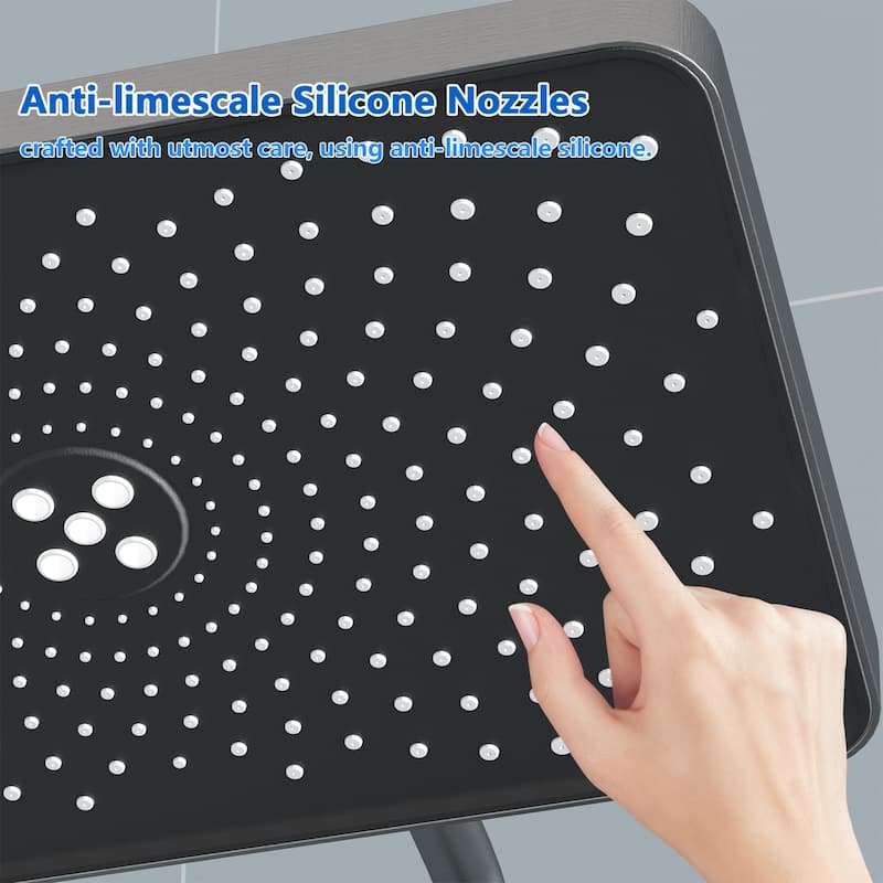 Rainfall Shower Head Spray Bathroom Shower Faucet,Waterfall Tub Spout - 46.5"