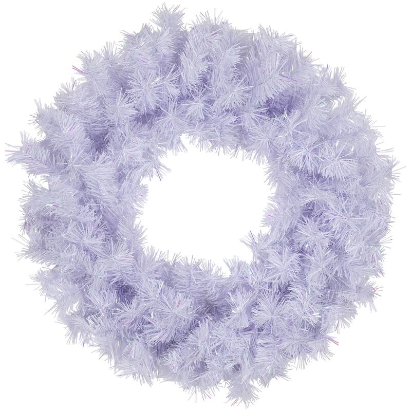 Icy White Iridescent Spruce Artificial Christmas Wreath - 18-Inch Unlit - 18"
