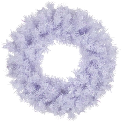 Icy White Iridescent Spruce Artificial Christmas Wreath - 18-Inch Unlit - 18"