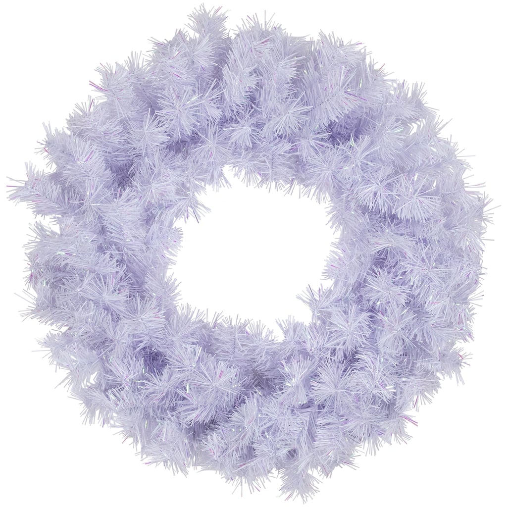 Icy White Iridescent Spruce Artificial Christmas Wreath - 18-Inch Unlit - 18"